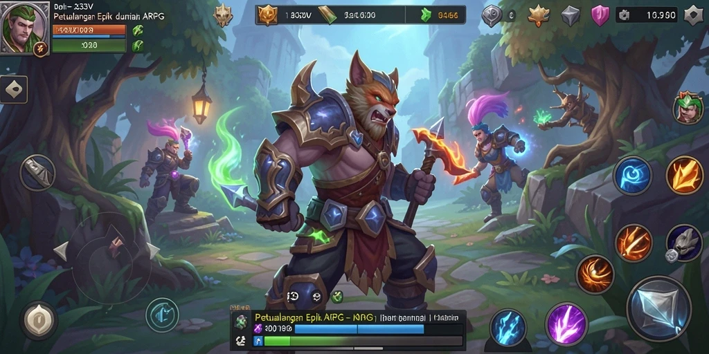 Tampilan gameplay yang mendebarkan dalam dunia ARPG.