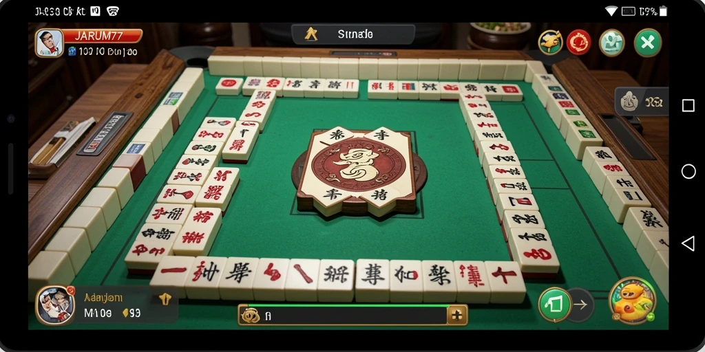 Screenshot gameplay JARUM77 menampilkan keseruan permainan Mahjong.