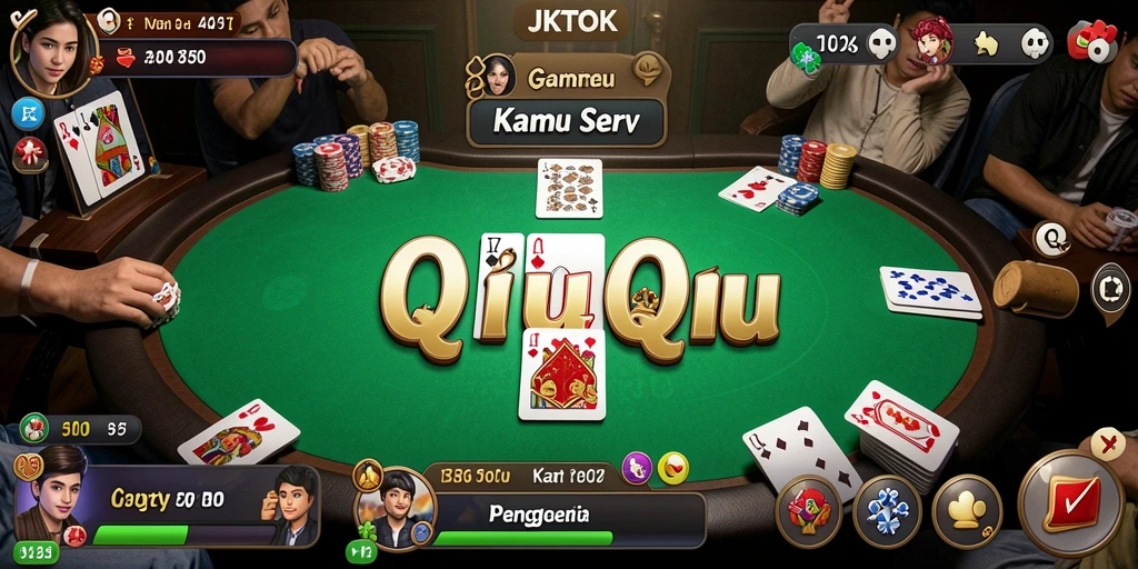 Tampilan gameplay QiuQiu yang menegangkan di JKTOK.