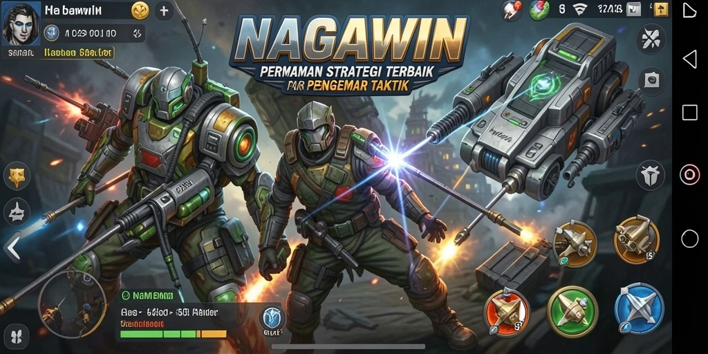 Tampilan gameplay NAGAWIN yang mendebarkan dalam pertarungan strategi.