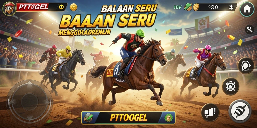 Gameplay PTTOGEL yang intens dan mendebarkan saat balapan.