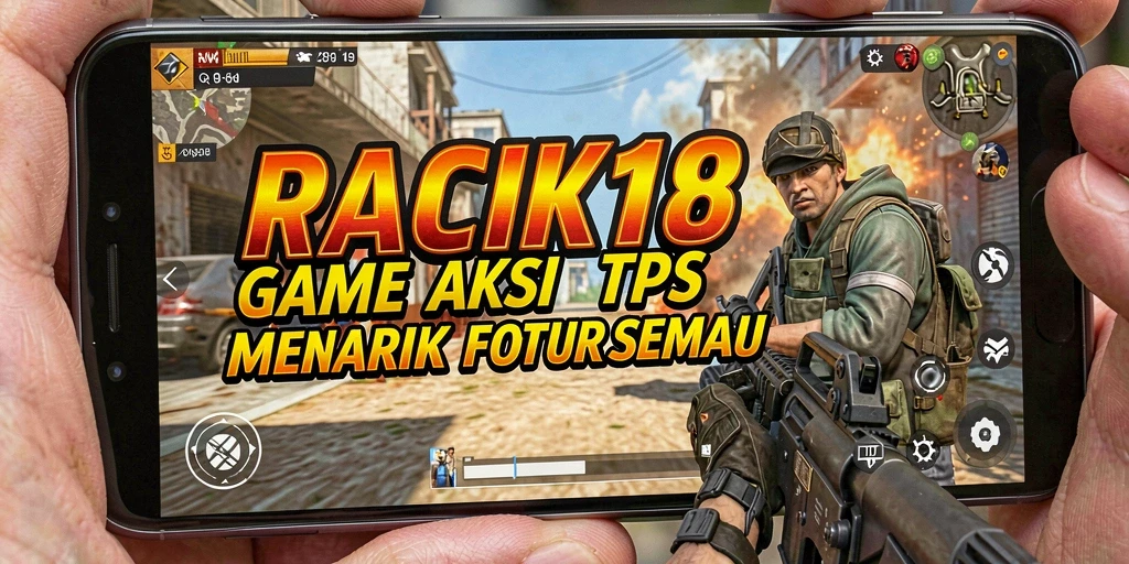 Tampilan aksi mendebarkan dalam gameplay RACIK198