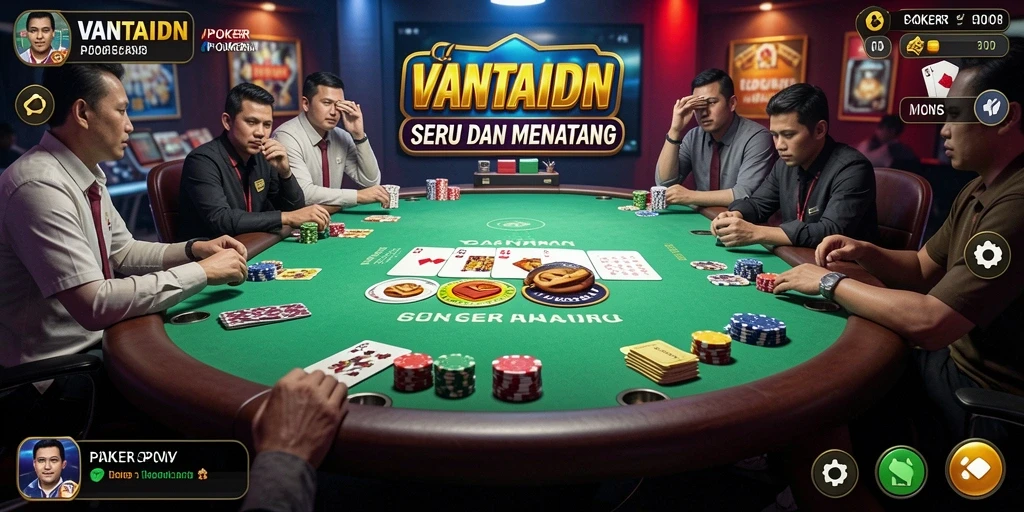 Screenshot menampilkan gameplay seru dari VANTAIDN di poker.