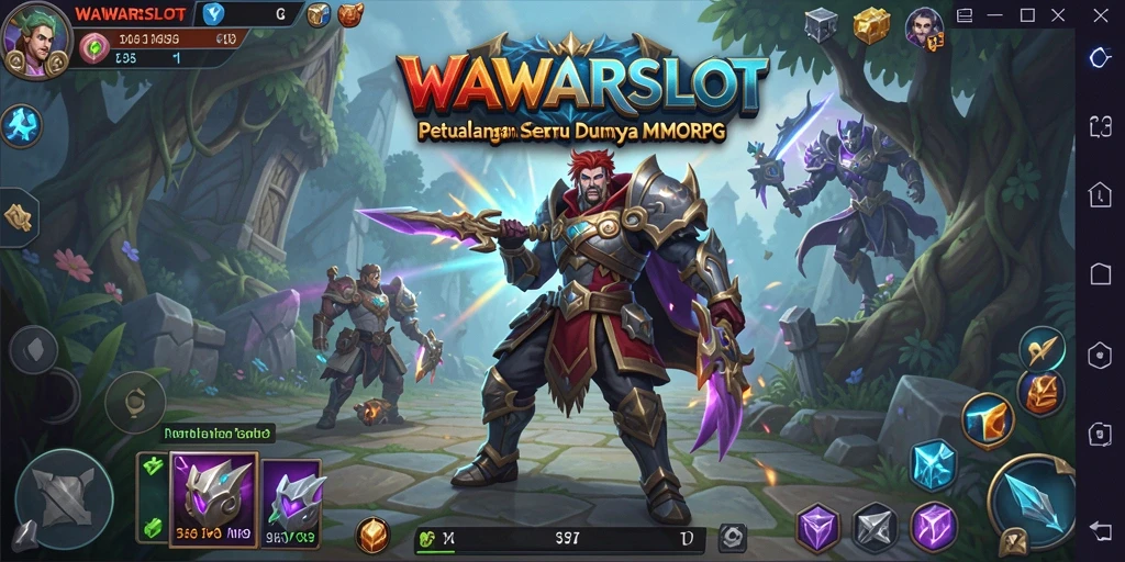 Tampilan gameplay WAWARSLOT yang mendebarkan dalam dunia MMORPG.